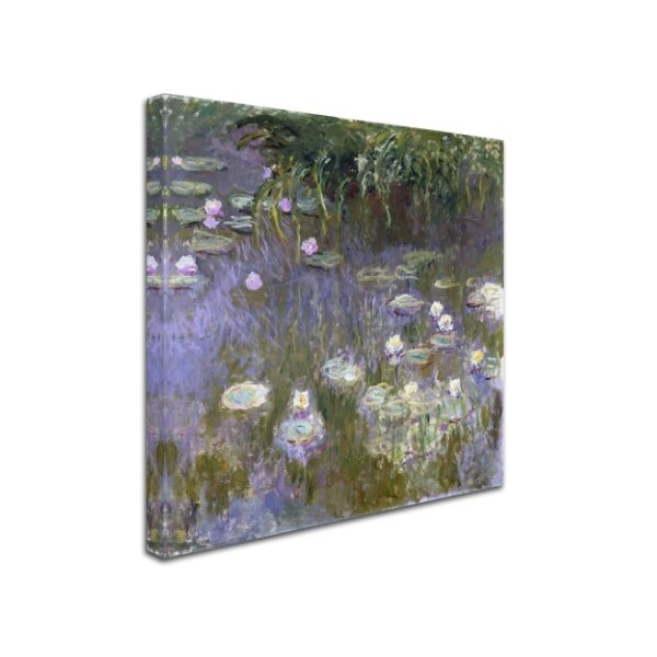 Monet 'Water Lilies' Canvas Art,35x35